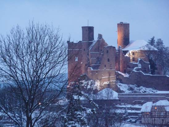 Burg Hanstein im Winter