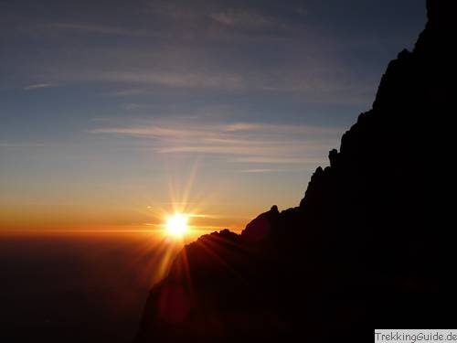 Sonnenaufgang auf dem Mount Meru