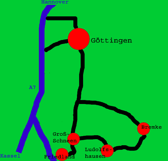 Anfahrt Ludolfshausen