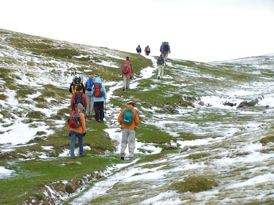 Aufstieg Ben Nevis  im Schnee