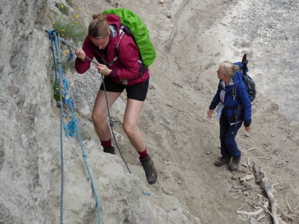 Kletterstelle an der Staumauer