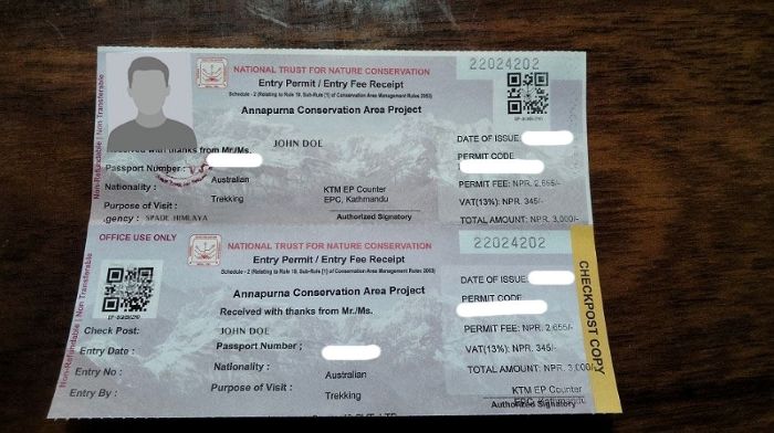 Annapurna Permit