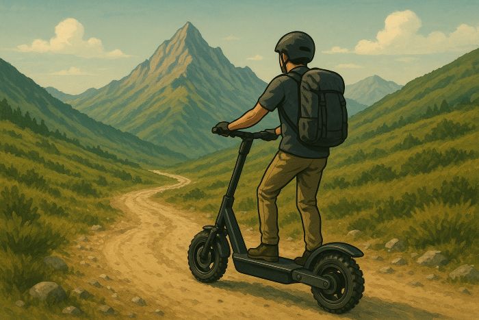 E-Roller im Gebirge
