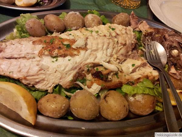 Kartoffeln und Fisch