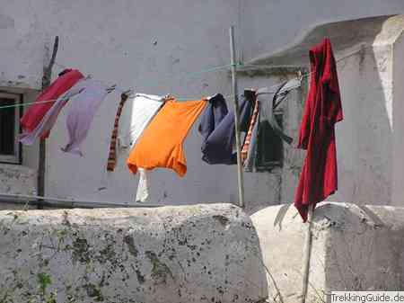 Wandern Balearen: Wäsche im Wind