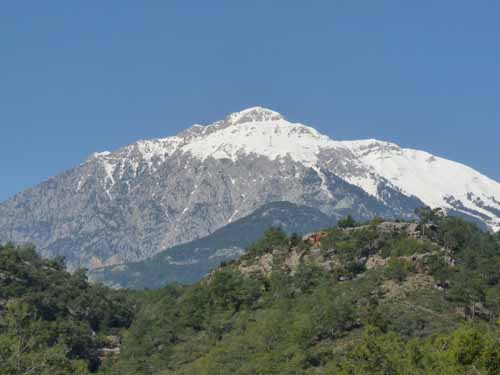 Ausblick von Phaselis mit Tahtali