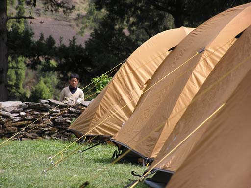 Zelte, Garhwal, Indien