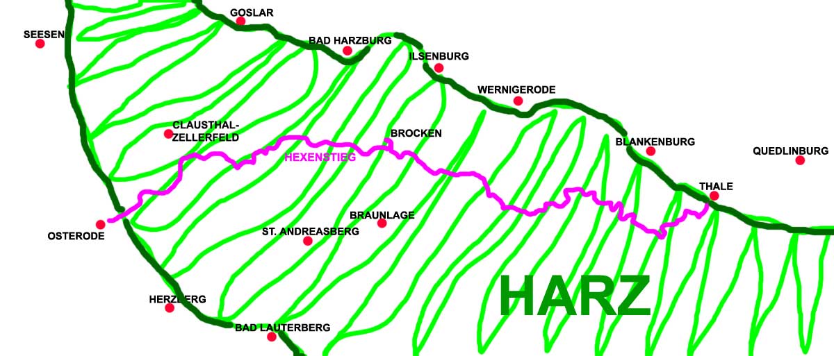 Karte Hexenstieg